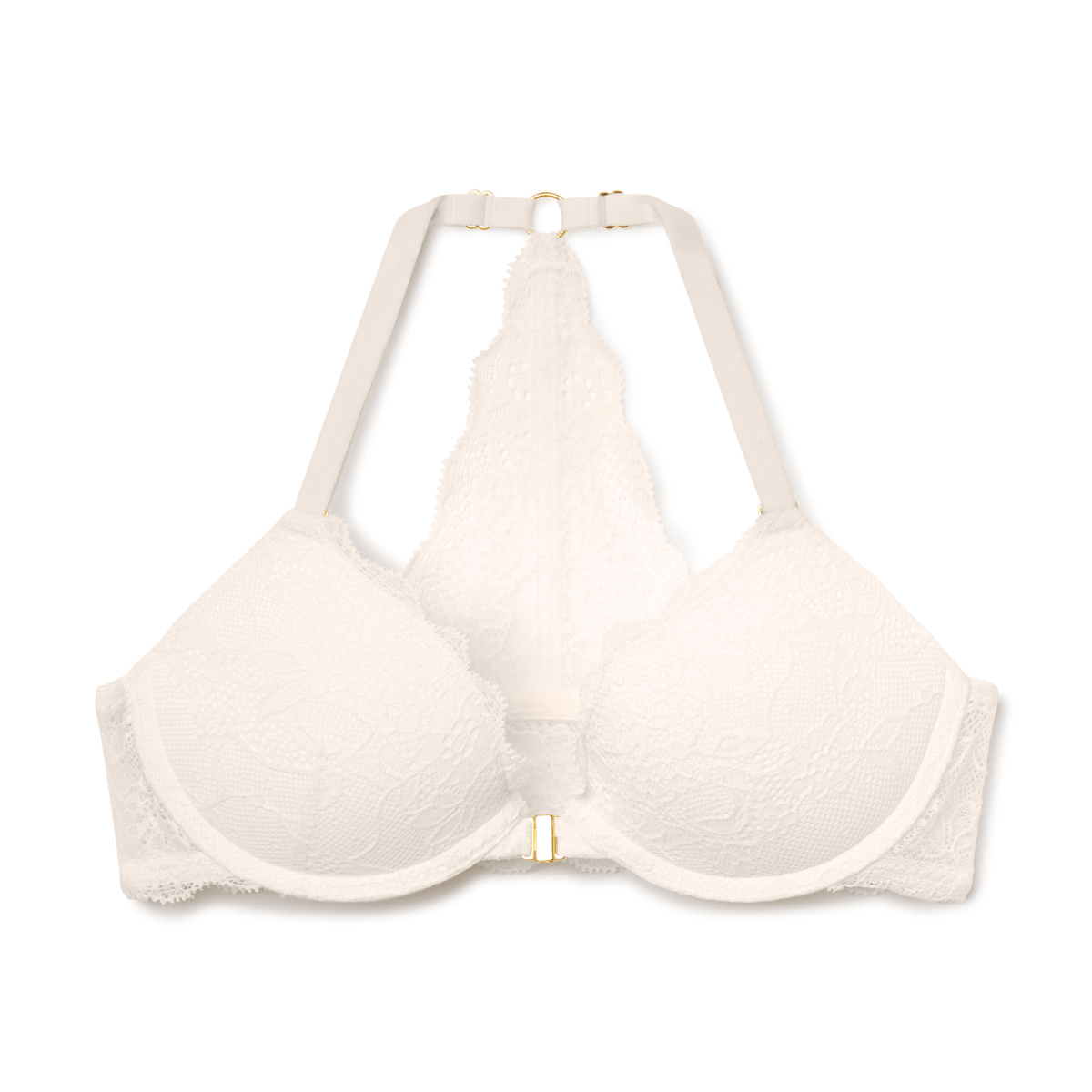 Lace Racerback Lift Up Bra Ecru