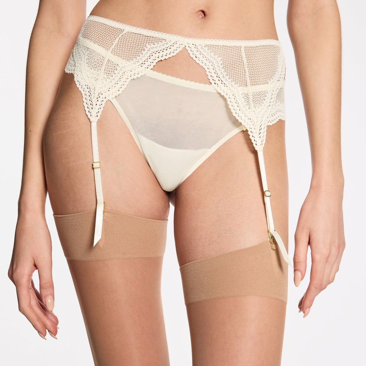 MeMoí Thigh High Stockings Nude