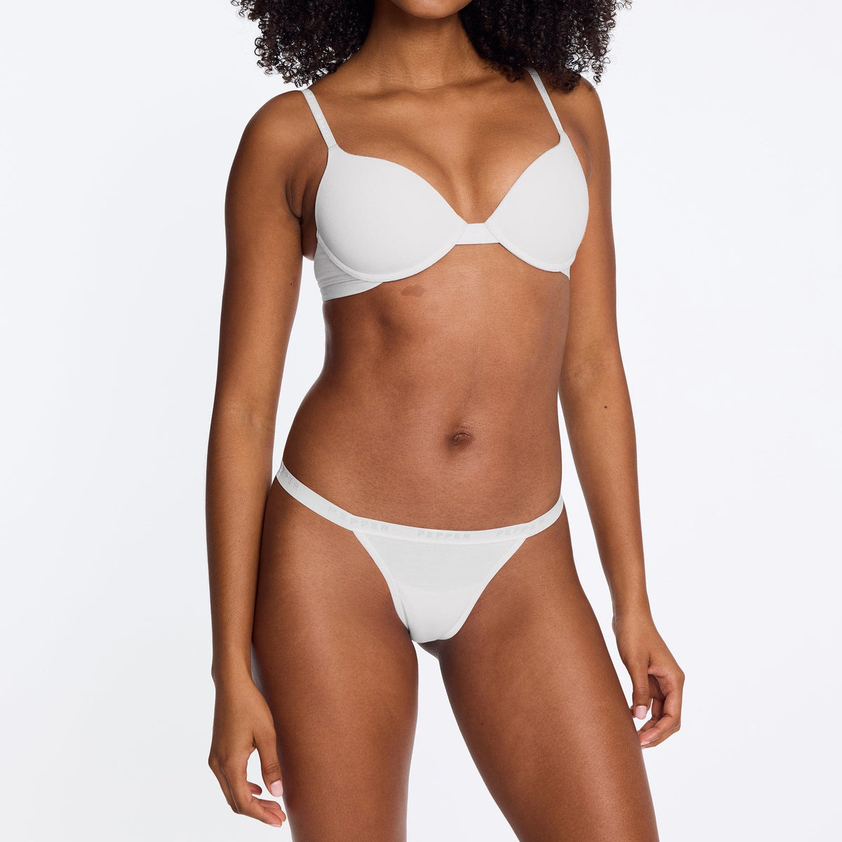 Supima® Cotton String Thong 3 Pack Heather Grey/White/Black