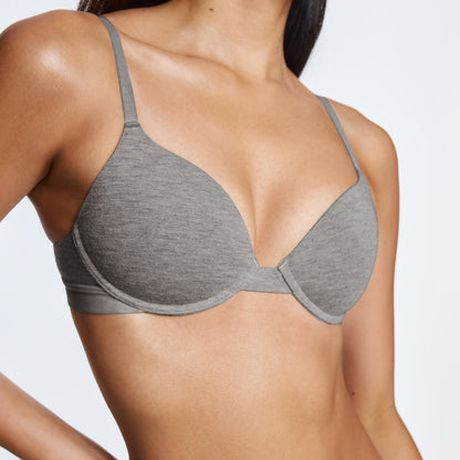 Supima® Cotton Lift Up Bra Duo White/Heather Grey