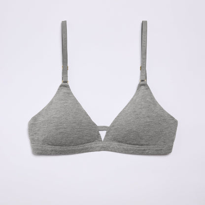 Supima® Cotton Wirefree Bra Heather Grey