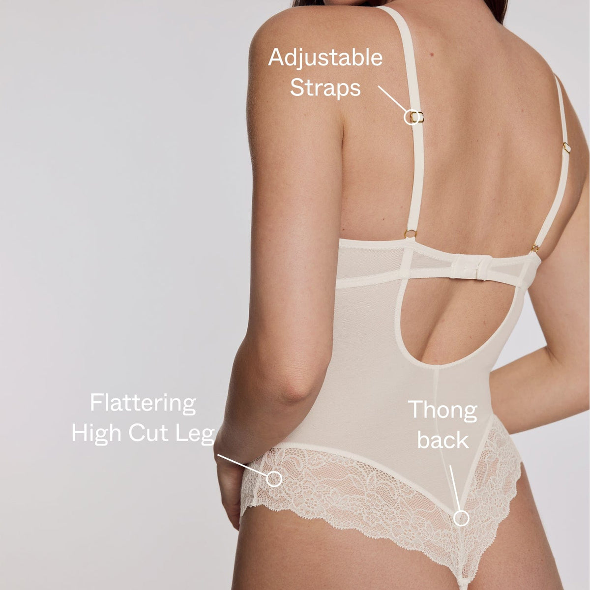 Lace Lift Up Teddy Black