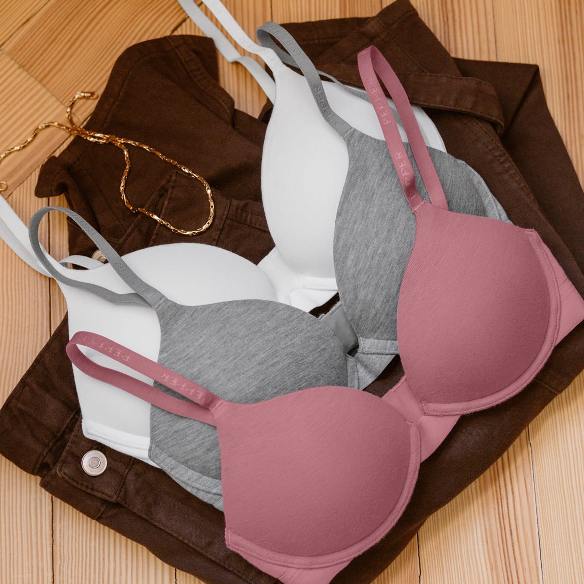 Supima® Cotton Lift Up Bra Trio Bundle