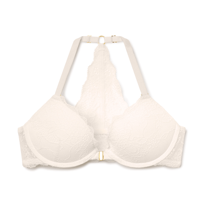 Lace Racerback Lift Up Bra Ecru