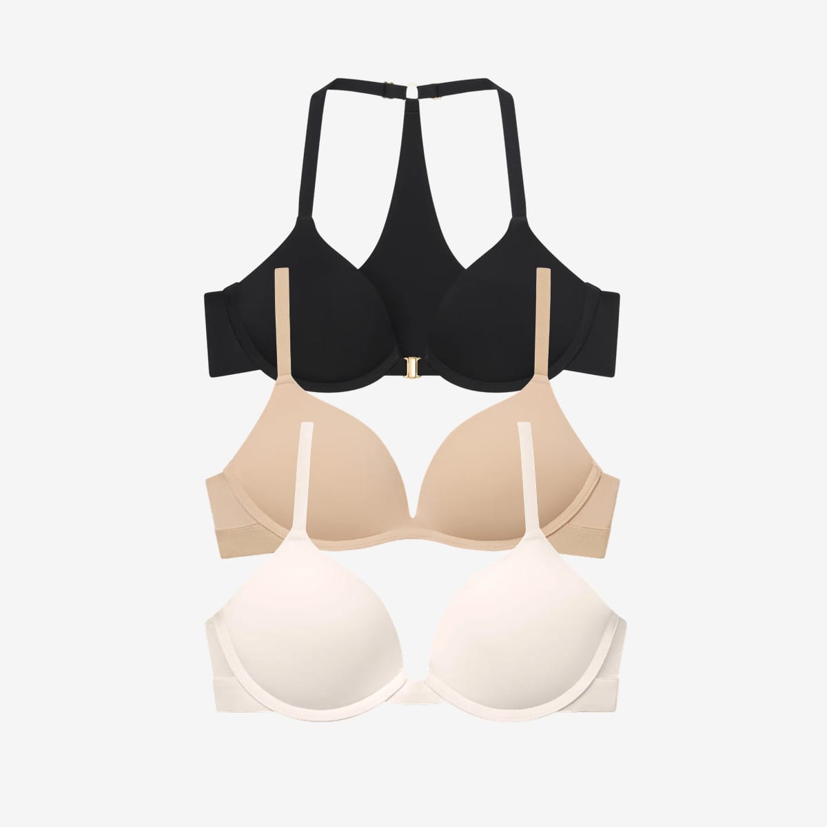 Lifted & Loved 3 Bra Bundle Black/Buff/Ecru