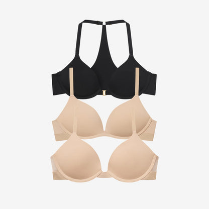 Lifted & Loved 3 Bra Bundle Black/Buff/Buff