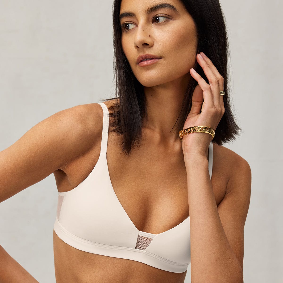 Limitless Wirefree Scoop Bra Ecru