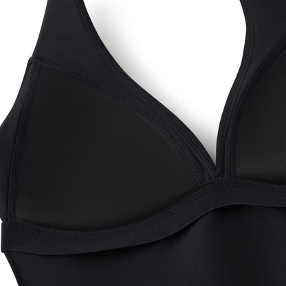 Plunge Halter Top Black
