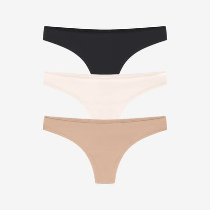 Simply Smooth No Show Thong 3 Pack