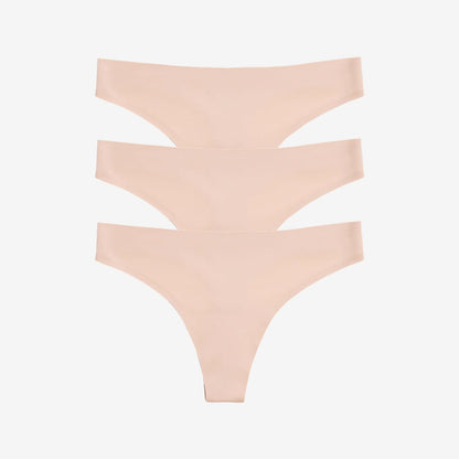Simply Smooth No Show Thong 3 Pack Buff