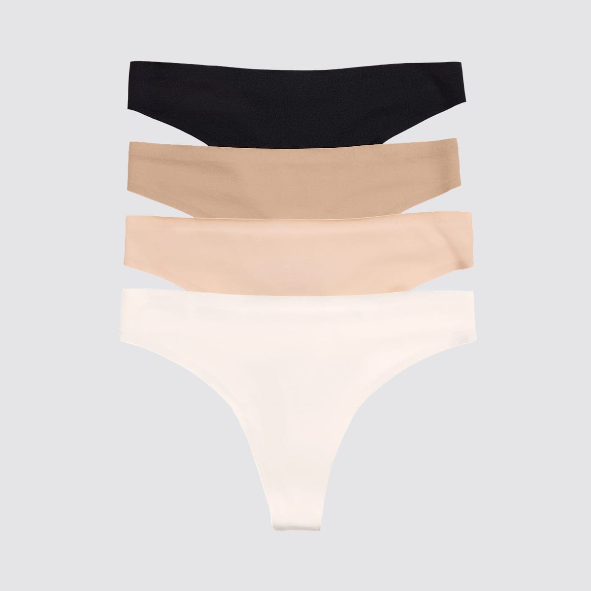 Simply Smooth No Show Thong Black