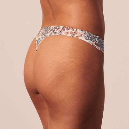 Simply Smooth No Show Thong 3 Pack Mesa/Buff/Black