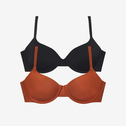 Simply Smooth T-Shirt Bra Duo Terra/Black