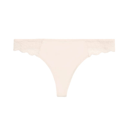 Smooth Fine Lace Thong Sand