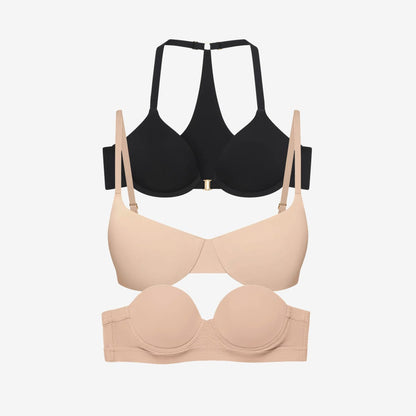 Summer Bra Solution 3 Bra Bundle Black/Buff/Buff
