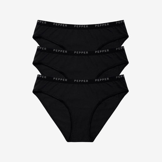 Supima® Cotton Bikini 3 Pack Black