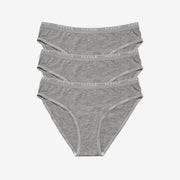 Supima® Cotton Bikini 3 Pack Heather Grey