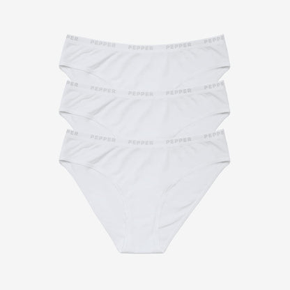 Supima® Cotton Bikini 3 Pack White