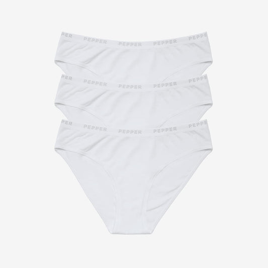 Supima® Cotton Bikini 3 Pack White
