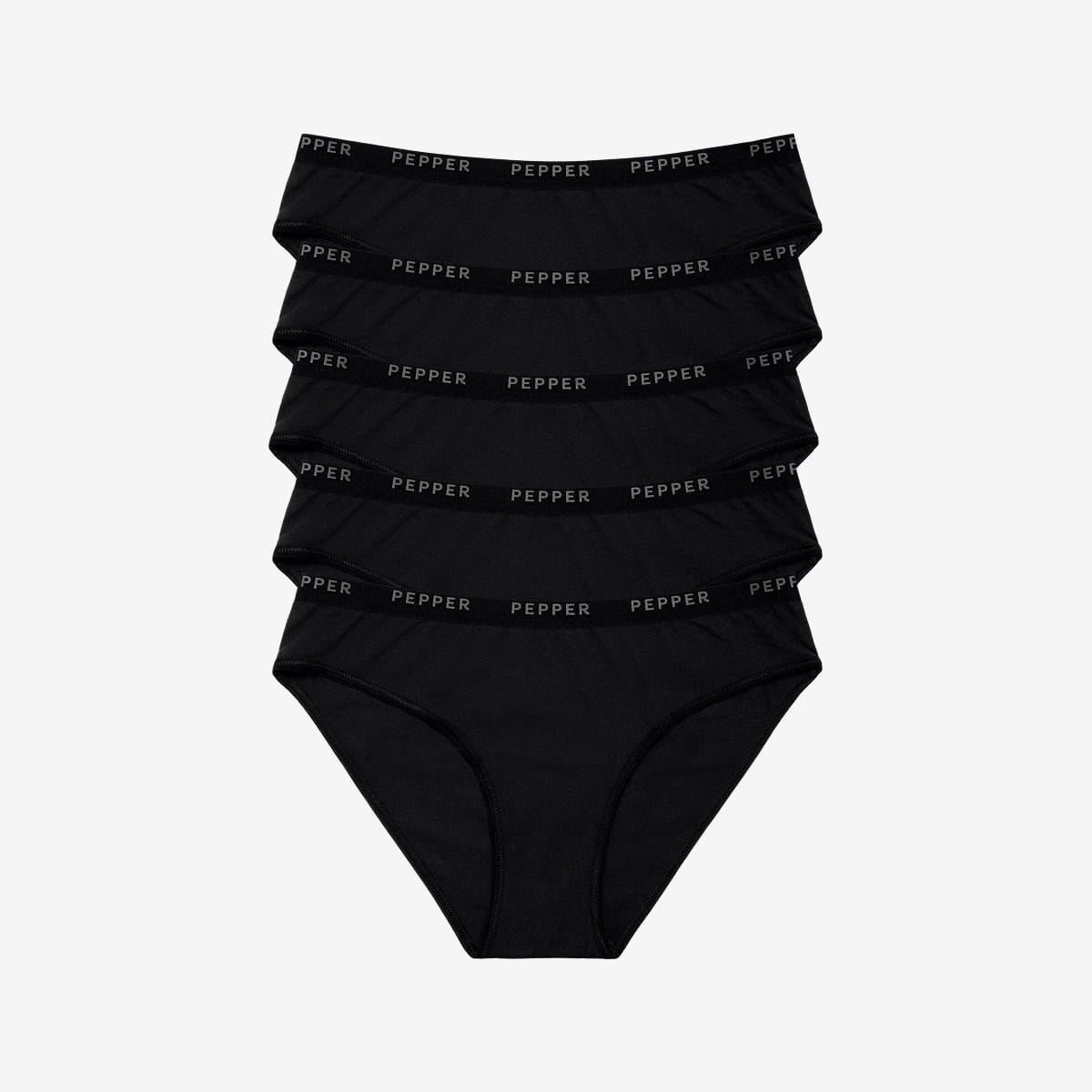 Supima® Cotton Bikini 5 Pack Black