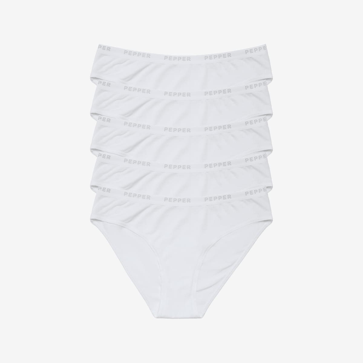 Supima® Cotton Bikini 5 Pack White