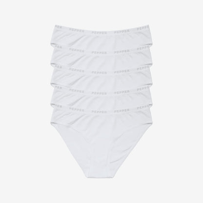 Supima® Cotton Bikini 5 Pack White