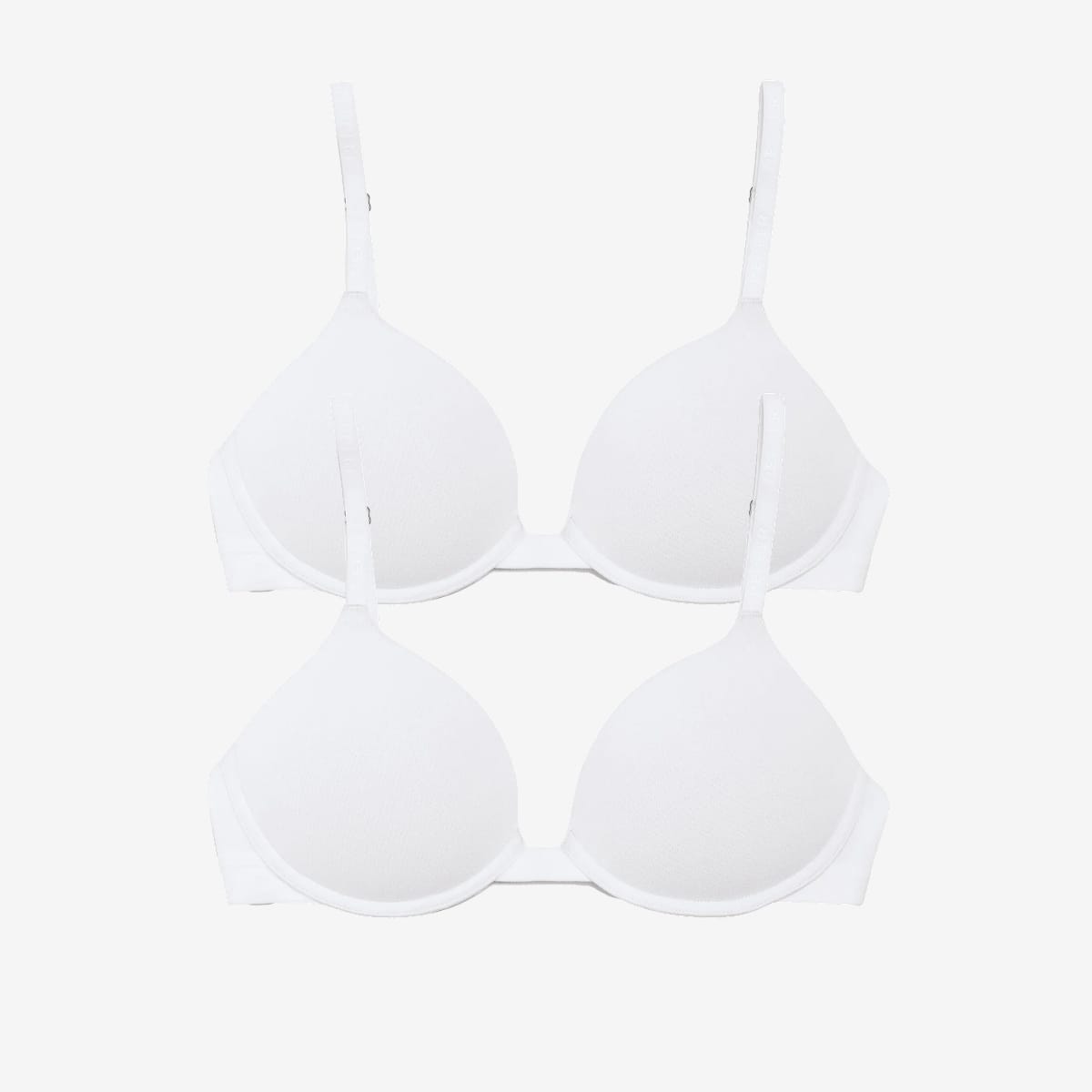 Supima® Cotton Lift Up Bra Duo White