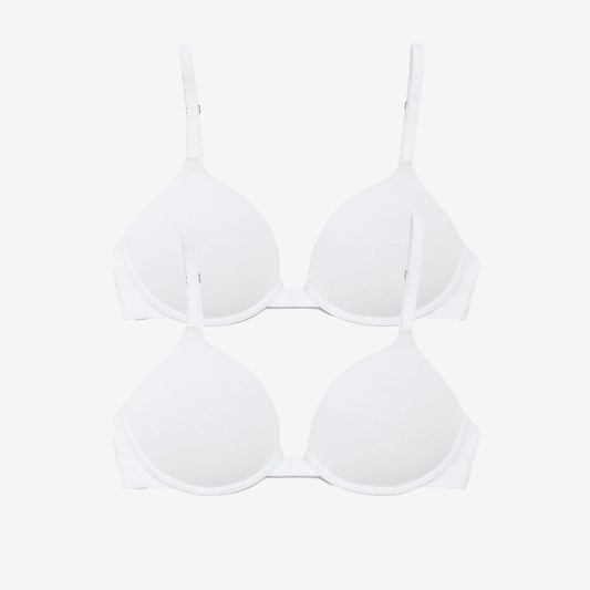 Supima® Cotton Lift Up Bra Duo White