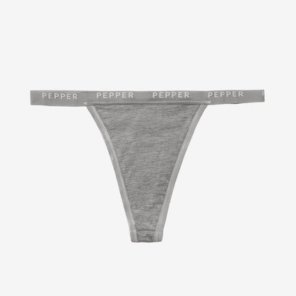 Supima® Cotton String Thong 5 Pack Heather Grey